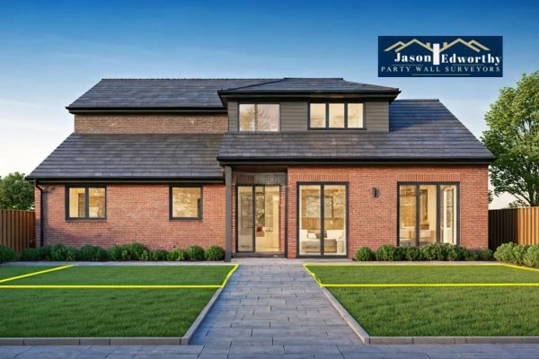 Home extension focusing on boundary line Wiltshire